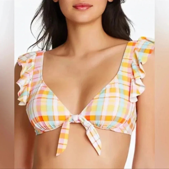 Bleu Rod Beattie Hip To Be Square Ruffle Off the Shoulder Swim Top & Bottom # 12 - Picture 3 of 11